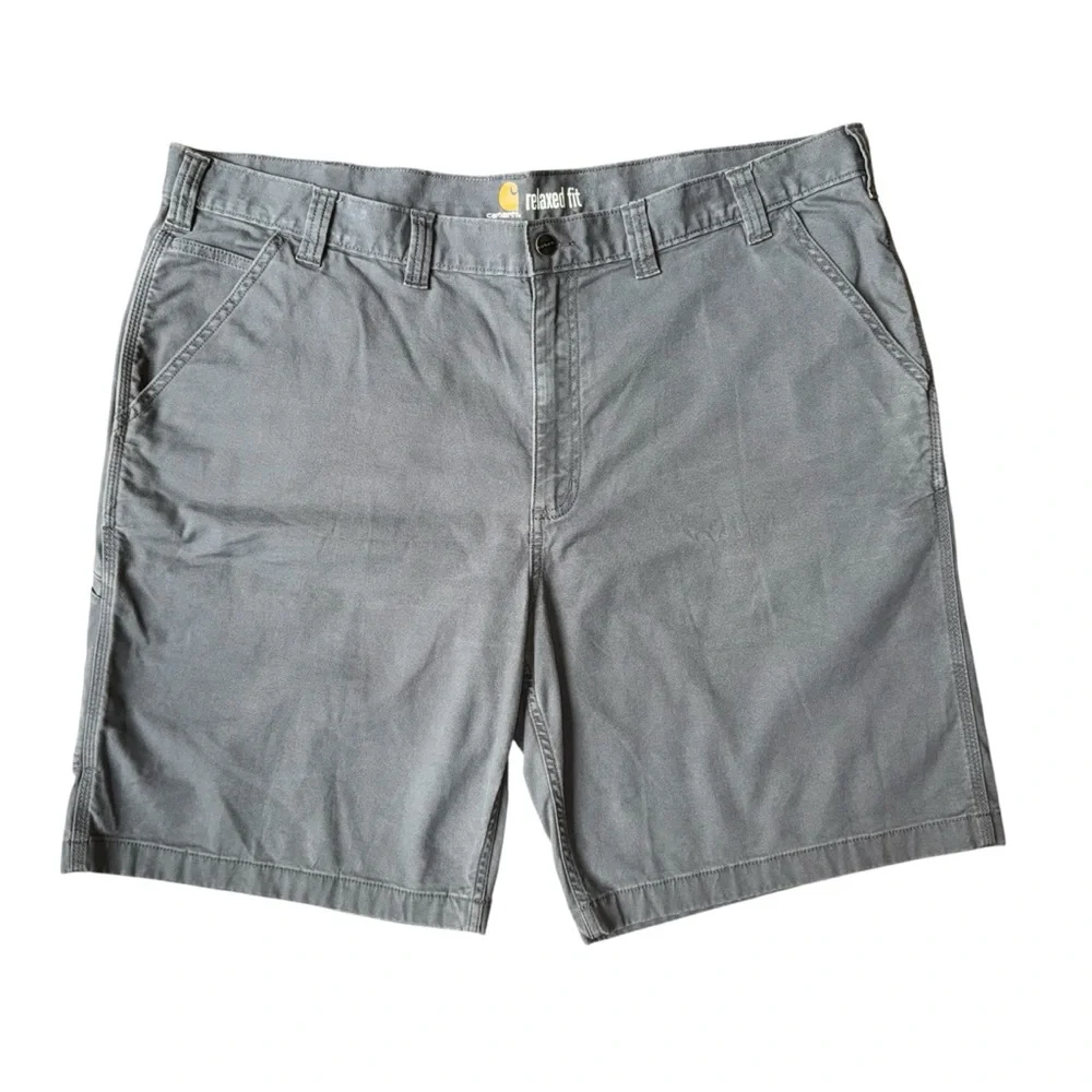 Carhartt Relaxed Fit Gray Cotton Blend Work Shorts Size 44